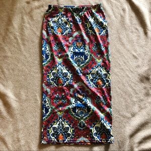 ASOS GLAMOROUS tall midi skirt in a red pattern